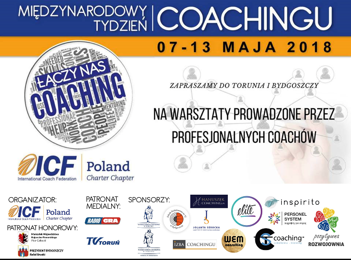 Zapraszamy na Międzynarodowy Tydzień Coachingu! 07-13.05.2018 Toruń